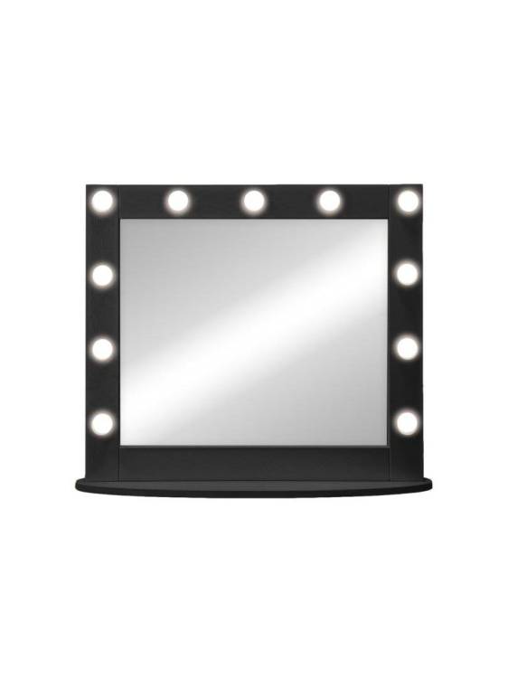 Зеркало Continent Vanity ЗГП43 настольное 800х700 (11 ламп) ,черный