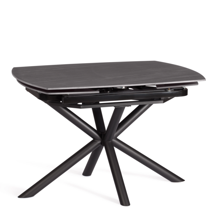 Стол обеденный Tetchair Winston 21857 темно-серый, черный 120(180)x80x75