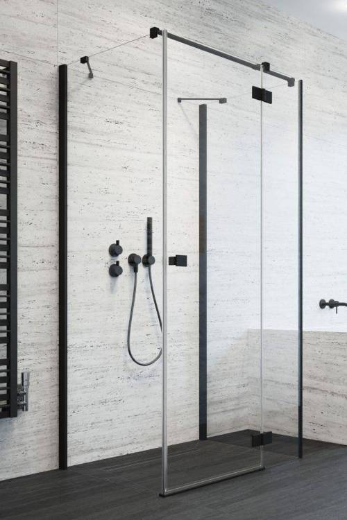 Боковая стенка Radaway Essenza New Black KDJ/KDJ+S 80 384051-54-01 Черный, Прозрачное 80x200