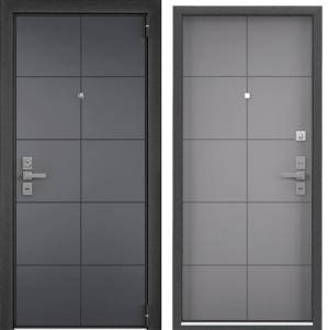 Входная стальная дверь Torex ULTIMATUM NEXT 590843 ПВХ Оскуро/ПВХ Гриджио 2050x880