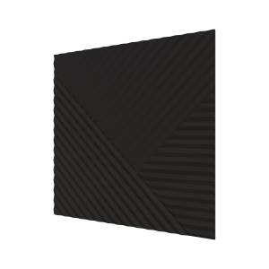 Стеновая квадратная панель МДФ Ликорн Пирамида черная 50x50x0.8