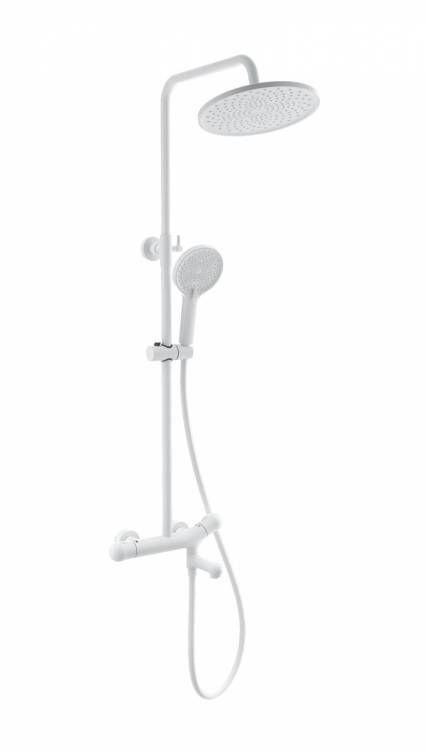 Душевая стойка Wonzon & Woghand WW-B3057-A-MW с термостатом, белый