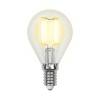 Лампа светодиодная филаментная Uniel Multibright LED-G45-5W/WW/E14/CL/MB GLM10TR