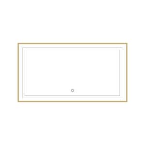 Зеркало Fixsen FX-2120G с LED подсветкой, золото-сатин, 120x80 см
