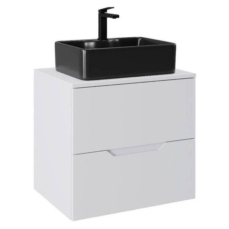 Тумба с раковиной Orange Line Li-60TuwMDF+B01-475MB белая матовая, 60 см