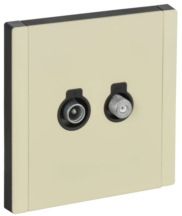 ТВ-розетка TV+SAT IEK Forte&Piano FP-AF20-O-M-K41 серый сланец