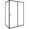 Душевой уголок Orange E23-13090TB профиль черный, стекло прозрачное, 130x88.5x190