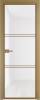 Межкомнатная дверь Profil Doors 3 AX цвет профиля Золото, стекло безопасное 6 мм белый триплекс 700x2000