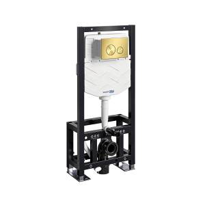 Система инсталляции для унитазов Wasserkraft Dill 61TLT.010.ME.MG02 клавиша золото матовое