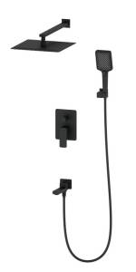 Душевой комплект Oliveeka D OL-939003-MB с внутренней частью, черный матовый