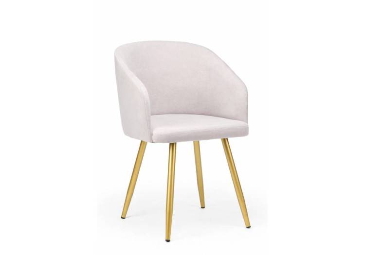 Стул на металлокаркасе Notta Монер 360 632645 светло-серый (glory 36) / золотой