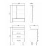 Тумба с раковиной Comforty Никосия 60Н 00-00011160 белый глянец с раковиной Fest 60 фото 8