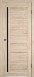 Межкомнатная дверь Владимирская Фабрика Дверей Atum 9 Sand Vellum стекло Black Gloss 700x2000