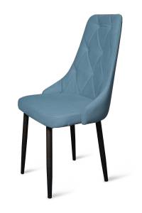 Стул Арника Граф 00-00273165 черный матовый Томми 21 серо-голубой