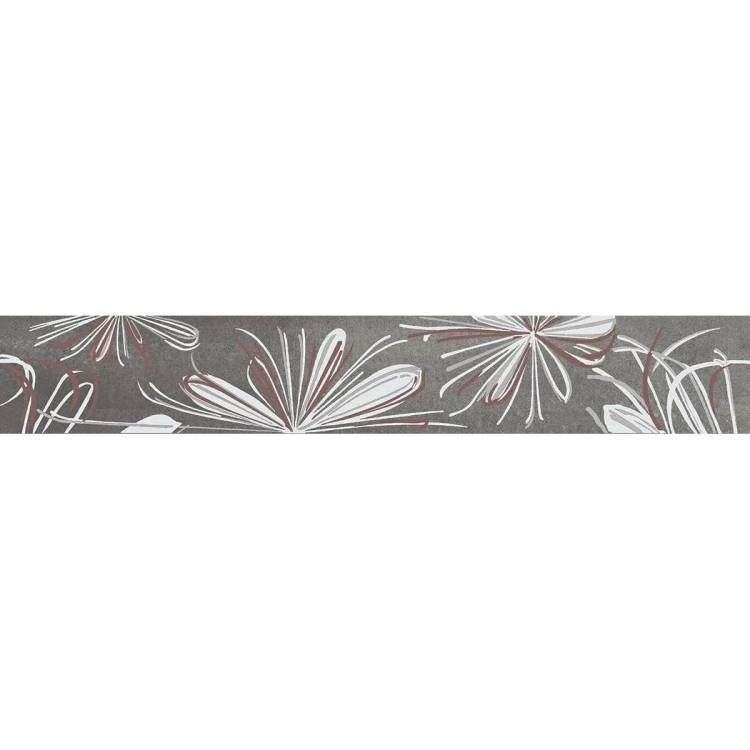 Бордюр Azori Sonnet 587901001 Grey Flower 6.2x50.5