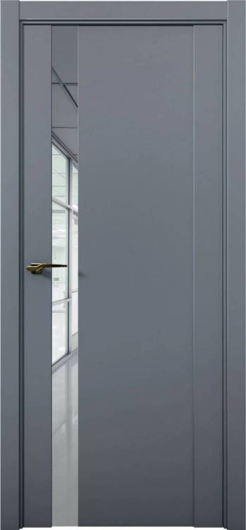 Межкомнатная дверь остекленная Brandoors Prime 07 Полотно Антрацит, Зеркало 2000х900