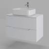 Тумба с раковиной Orange Line Li-80TuwMDF+B05-500W белая матовая, 80.5 см фото 3
