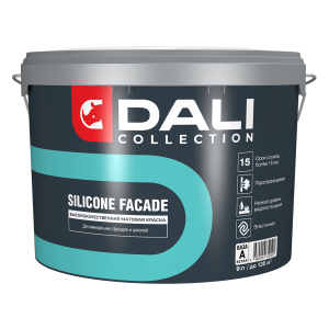 Краска силиконовая для фасадов и цоколей Dali Collection Silicone Facade матовая база А 9 л
