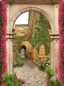 3D Фотообои Artegrafico «Арка в старом поместье» FK157 акварель