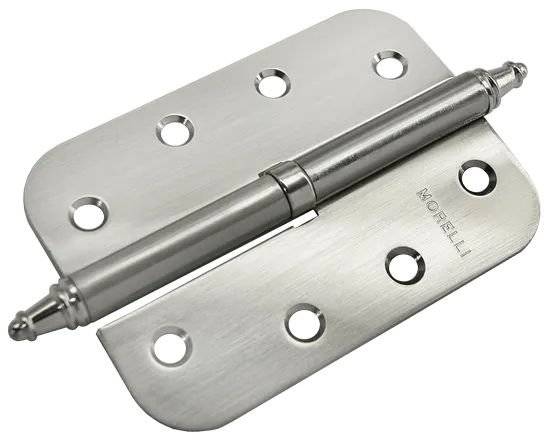 Петля Morelli MS-C 100X70X2.5 SN R белый никель, правая скругленная, врезная