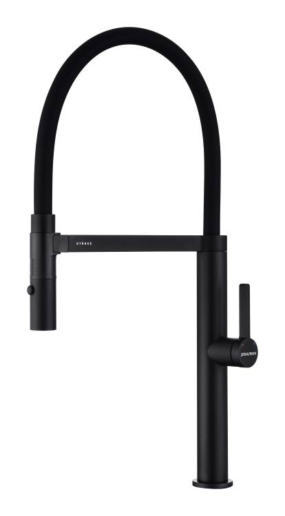 Смеситель для кухни Paulmark Leader Le214101-AN с гибким изливом, антрацит