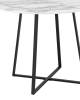 Стол обеденный Stool Group Дакота FDC8004 top wh.marble DUAL белый мрамор ножки черные 100x100x76 фото 5
