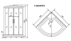 Душевая кабина Timo 6601 PDS 100x100x220 фото 7