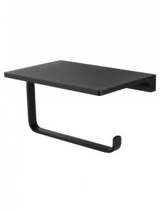 Держатель для туалетной бумаги Wonzon & Woghand WW-9126-BL с полкой, черный