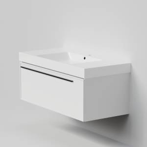 Тумба с раковиной La Fenice Elba Bianco NFNC-01-ELB-B-100-3-100 белая матовая, 100 см