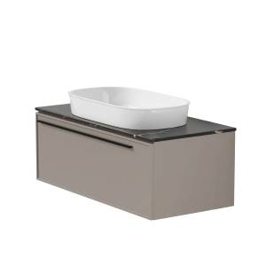 Тумба с раковиной La Fenice Elba Cappuccino NFNC-01-ELB-C-90-3-M-GB бежевая матовая, 90 см