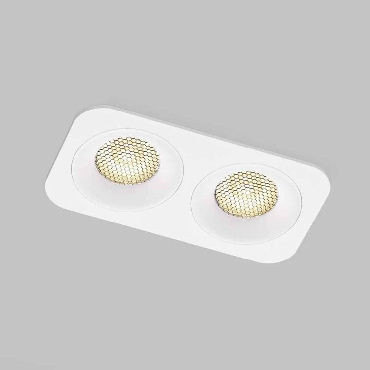 Встраиваемый точечный светодиодный светильник Elektrostandard Tetro 15277/LED 20W 3000K белый IP44