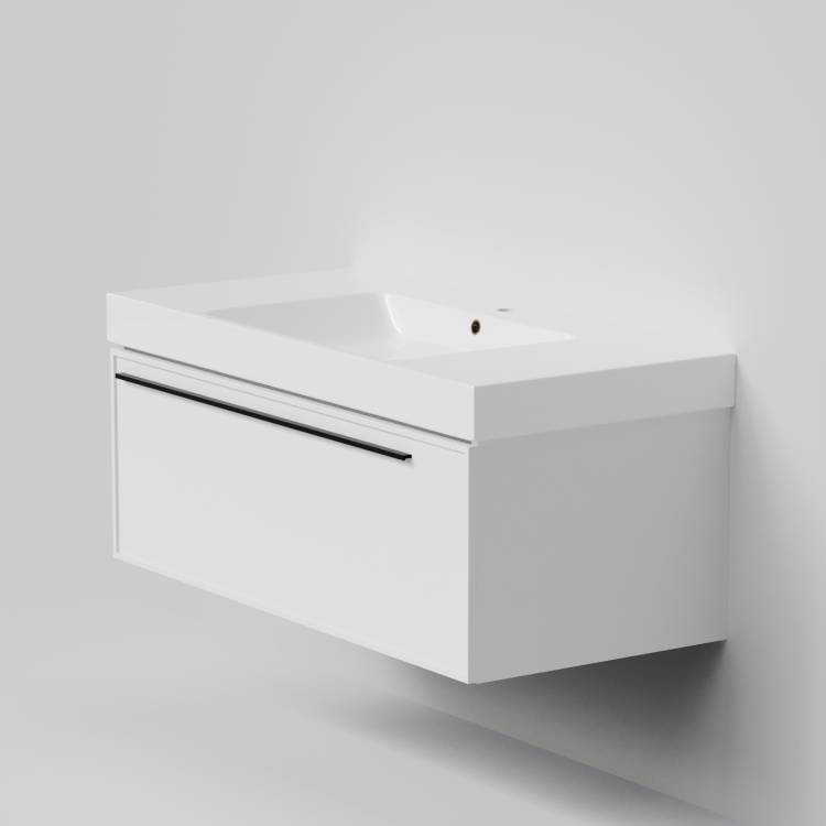 Тумба с раковиной La Fenice Elba Bianco NFNC-01-ELB-B-100-3-100 белая матовая, 100 см