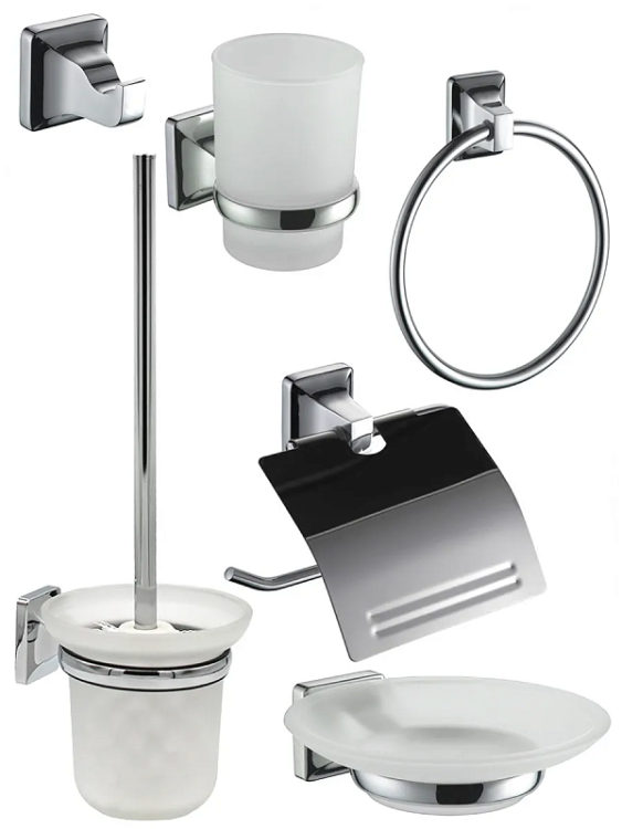 Набор аксессуаров для ванной Bath Plus Prime SET6 PR-9900-6 хром