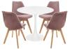 Обеденная группа Woodville Ахели 528185 light purple, wood, white, стулья велюр