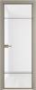 Межкомнатная дверь Profil Doors 4 AX цвет профиля Никель матовый, стекло безопасное 6 мм белый триплекс 600x2000