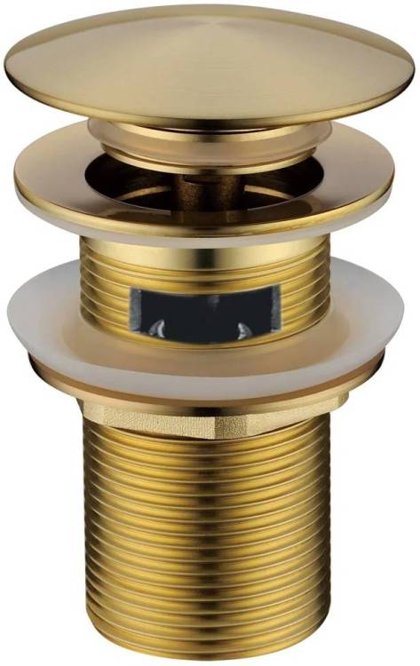 Донный клапан Boheme Brillante 612/2-MG клик-клак Matt Gold с переливом