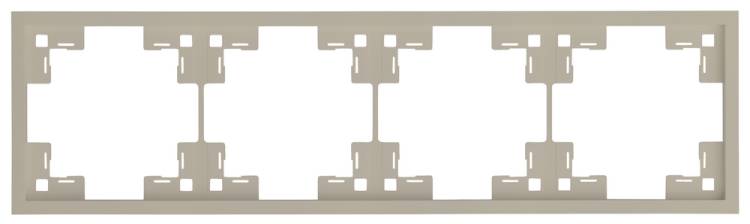 Четырехместная рамка Rikett Standart 35840 LT латте