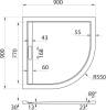 Поддон для душа Cezares TRAY-AS-R-90-30-NERO 90x90, с сифоном, черный матовый фото 4
