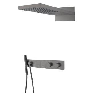 Душевая система Boheme Zodiac 133-GM антрацит, с термостатом