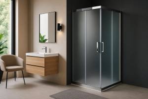 Душевой уголок Royal Bath RB HPD-C-CH профиль хром, стекло матовое, 120x105x200