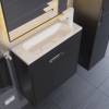 Тумба с раковиной Uperwood Modul подвесная, матовая, черная, 60 см фото 7