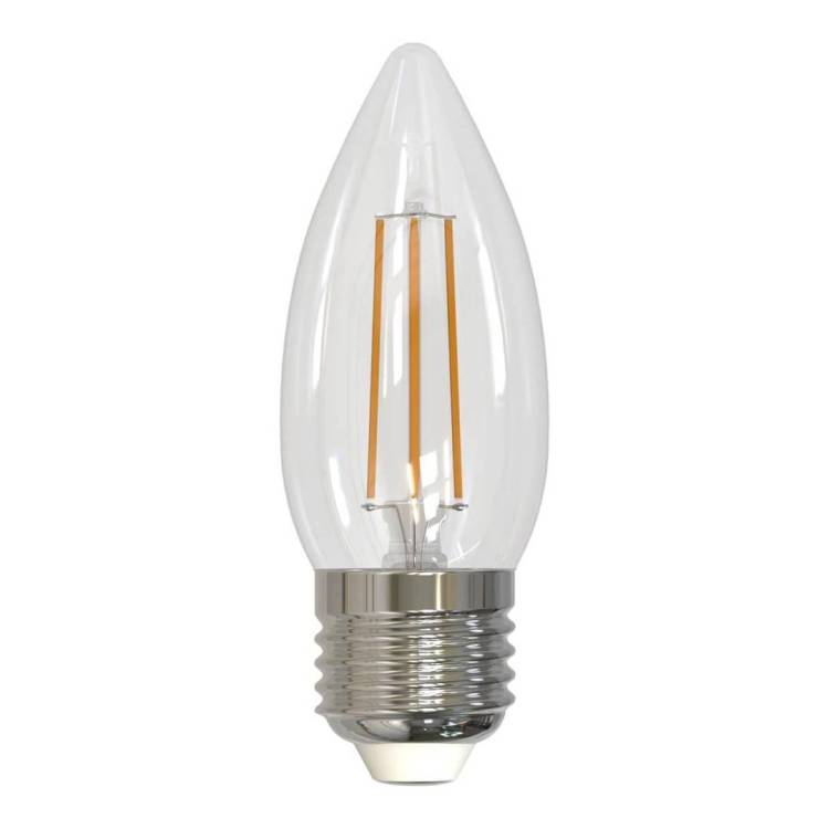 Лампа светодиодная диммируемая Uniel LED-C35-9W/3000K/E27/CL/DIM GLA01TR
