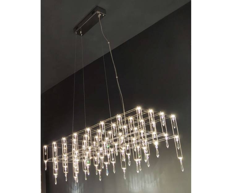 Большая подвесная люстра хрустальная светодиодная Kink Light Галанта 07891-L,02(21)