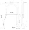 Смеситель для кухни Wonzon & Woghand WW-88438003-MB с гибким изливом, черный матовый фото 7