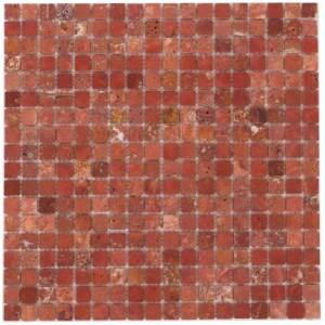 Мозаика Orro Mosaic Stone Travertine Red Pol (1.5x1.5) 30.5x30.5