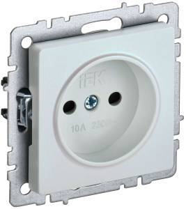 Розетка 1-местная с защитными шторками IEK Brite BR-R13-10-K36 жемчуг