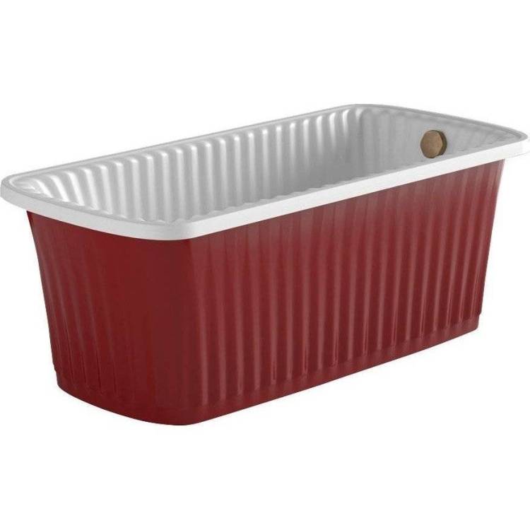 Ванна из искусственного камня Migliore Olivia 24265 174x80 бронзовый слив-перелив, красная