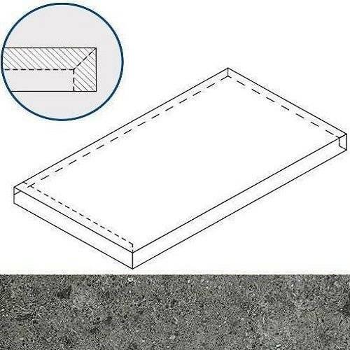 Ступень Italon Дженезис X2 620070001075 Грэй Угловая Левая 33x60