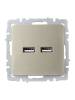Розетка USB type A+A IEK Brite BR-U21-D31-K37 шампань фото 8
