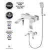 Смеситель для ванны Grocenberg GB8007WC белый, хром фото 4
